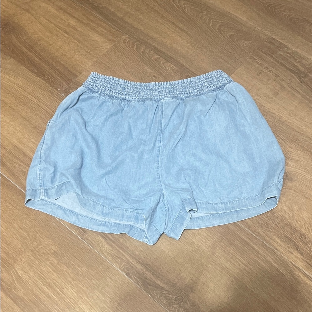 SO Women's Sky Blue High Waist Shorts - Picture 3 of 3